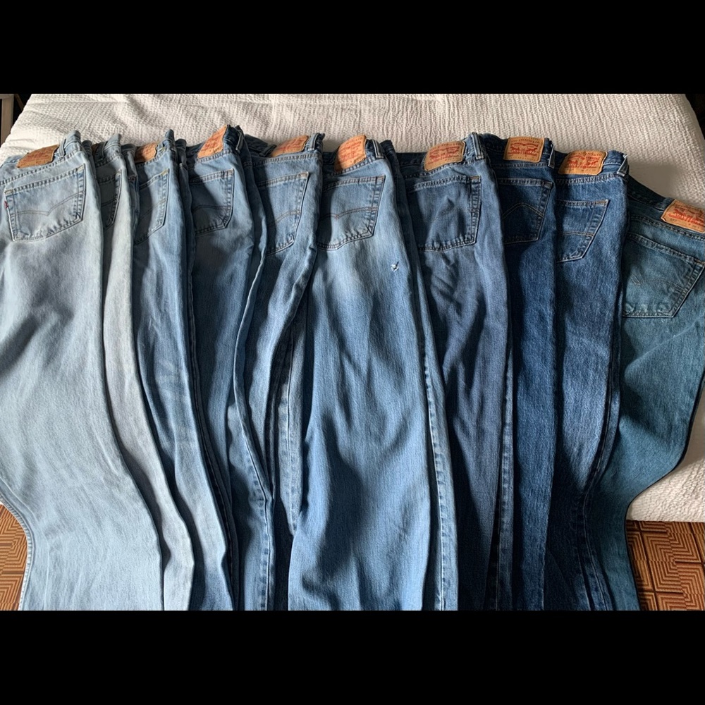 Lot of 10 Mixed Vintage Levi’s Jeans 90s 2000s Mixed Washes & Sizes Mens 505 501 - Picture 1 of 8